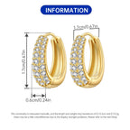 Sterling Silver 18K Gold Hoop Earrings